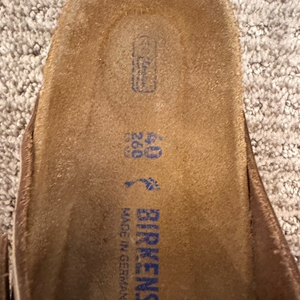 Birkenstock Arizona soft footbed slide sandal- copper leather size 9 - Picture 5 of 13